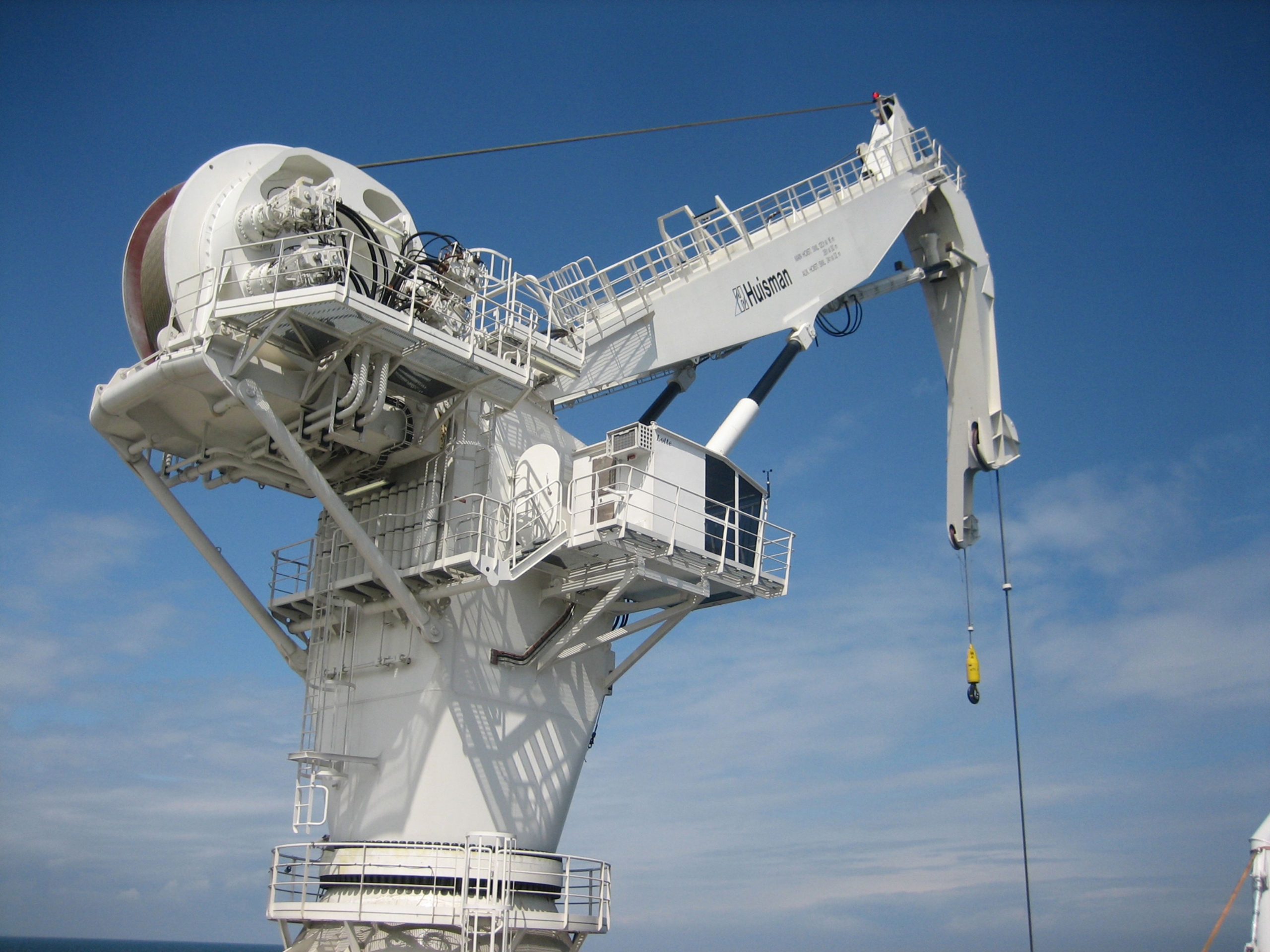 Offshore cabine in werking