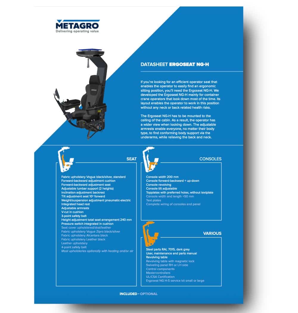 Datasheet Ergoseat NG-H